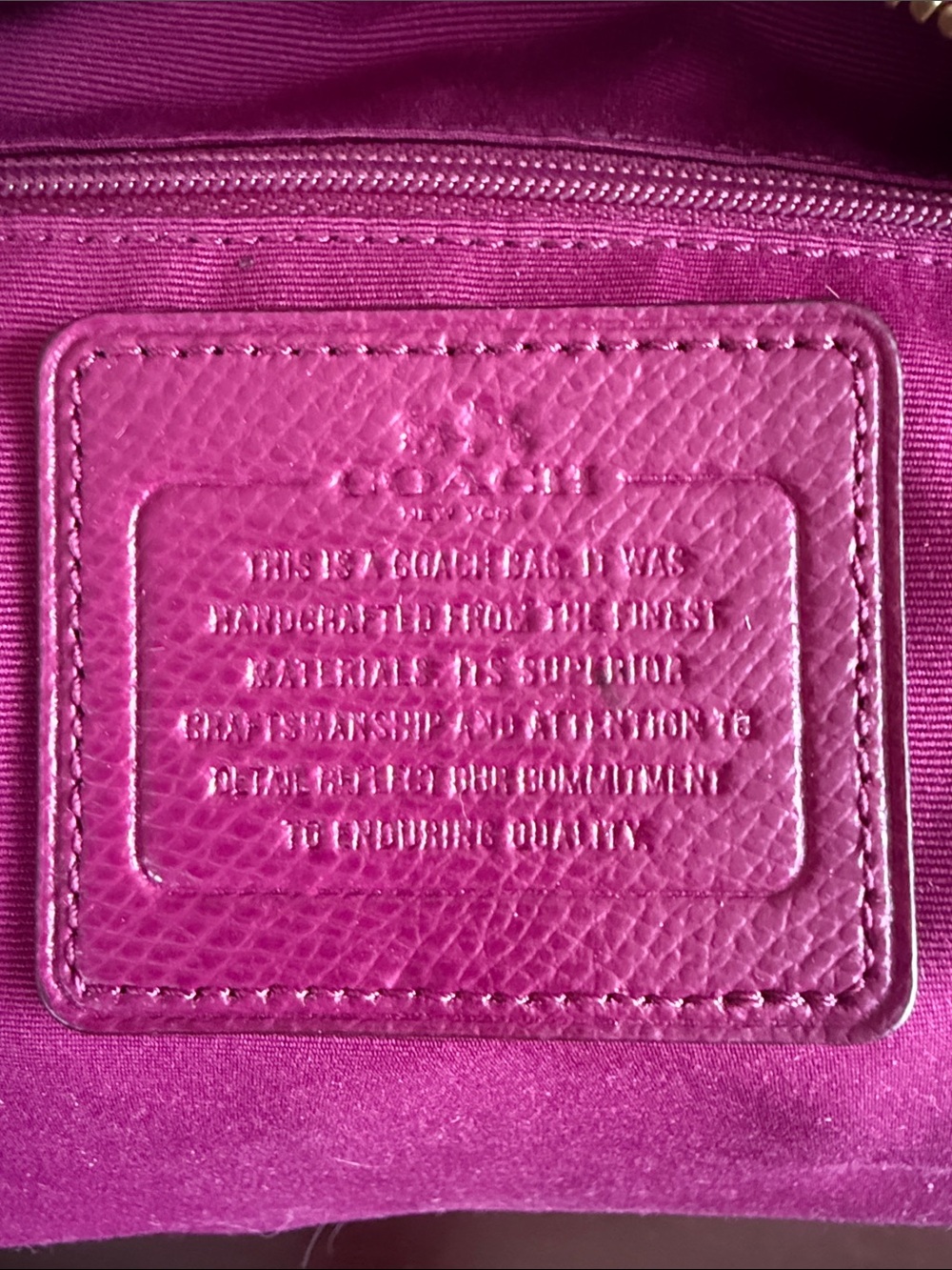COACH F36624 🩷MAGENTA🩷 CROSSGRAIN LEATHER MINI BENNETT SATCHEL BAG - Picture 12 of 17